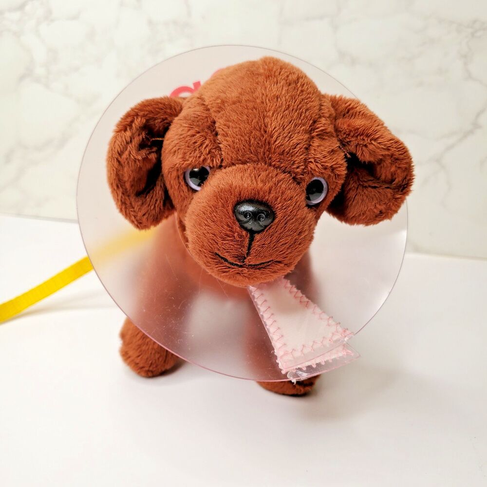 Our Generation Plush Puppy Dog Doll Pet Brown Collar Leash Veterinary Cone